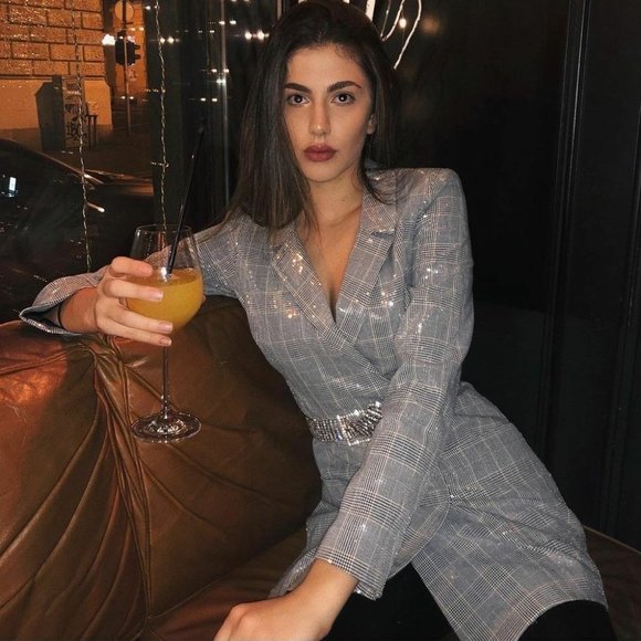 Zara Sequin Blazer Dress
